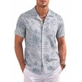 thumbnail image 1 of GIRUNS Men's Hawaiian Beach Short Sleeve Button Down Shirt Tropical Cuban Collar Casual Shirt, 1 of 9