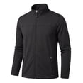thumbnail image 1 of GIRUNS Men's Jacket Lightweight Softshell Zip Up Windbreaker Outdoor Casual Hiking Coat Black L, 1 of 7
