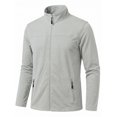 thumbnail image 1 of GIRUNS Men's Jacket Lightweight Softshell Zip Up Windbreaker Outdoor Casual Hiking Coat Light Gray 2XL, 1 of 7