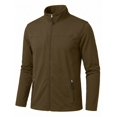 thumbnail image 1 of GIRUNS Men's Jacket Lightweight Softshell Zip Up Windbreaker Outdoor Casual Hiking Coat Olive Green L, 1 of 7