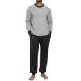 thumbnail image 1 of GIRUNS Men's Pajamas Set Long Sleeve Sleepwear Jogger Pants Soft Loungewear with Pockets Black XL, 1 of 7