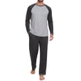 thumbnail image 1 of GIRUNS Men's Pajamas Set Long Sleeve Sleepwear Soft Loungewear Pants Pjs Sets with Pockets Black S, 1 of 7