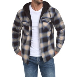 Wells Lamont Men's Plaid Flannel Hooded Shirt Jacket with Snap