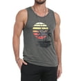 thumbnail image 1 of GIRUNS Mens Tank Tops Summer Beach Sleeveless Vacation Shirts Muscle Gym Vest Graphic Tank Top Dark Grey Sun 2 Pal L, 1 of 7