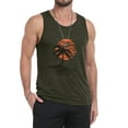 thumbnail image 1 of GIRUNS Mens Tank Tops Summer Beach Sleeveless Vacation Shirts Muscle Gym Vest Graphic Tank Top Army Green Sun Palm M, 1 of 7