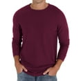 thumbnail image 1 of GIRUNS Mens Waffle Crew Neck Long Sleeve Pullover Shirts Casual Lightweight Fitted Basic T-Shirt, 1 of 5
