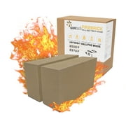 GIRtech Fire Bricks FireBrick High Temperature Insulated Firebricks - 2500F Pack of 2 - Size 9 x 4.5 x 2.5 - Fireclay, Chamotte Firebricks for Ovens, Forges, Kilns, Fireplaces, Wood Stoves