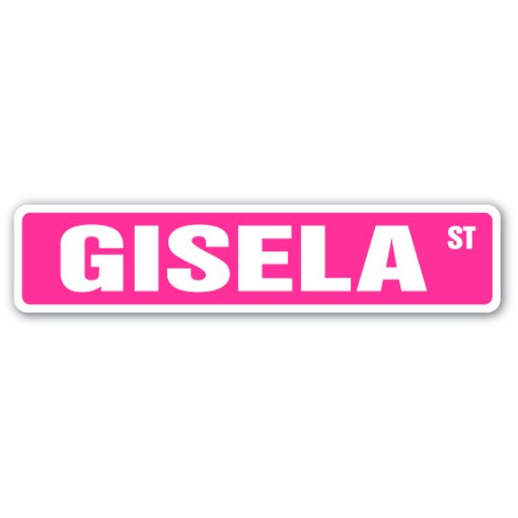 GISELA Street Sign Childrens Name Room Sign | Indoor/Outdoor |  30" Wide