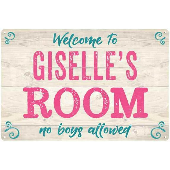GISELLE'S Room Kids Bedroom Sign 8x12 Metal Sign 208120089271