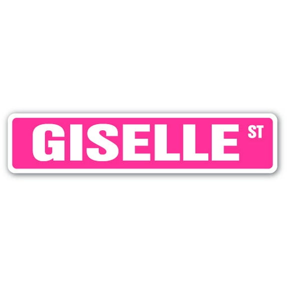 GISELLE Street Sign Childrens Name Room Sign | Indoor/Outdoor | 36" Wide