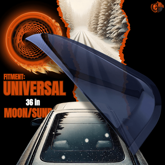 GIT 36-Inch Premium Sunroof/Moonroof Wind Deflector Visor  Tinted Rain Guard for Compact Cars, SUVs & Trucks - Universal Fit