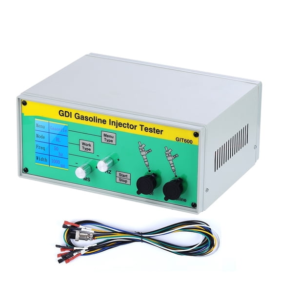 GIT600 GDI/FSI Gasoline Injector Tester, Petrol Injector Tester, Car Injector Tester Gasoline Direct Injection Tester ,4-Wire Dual Channel
