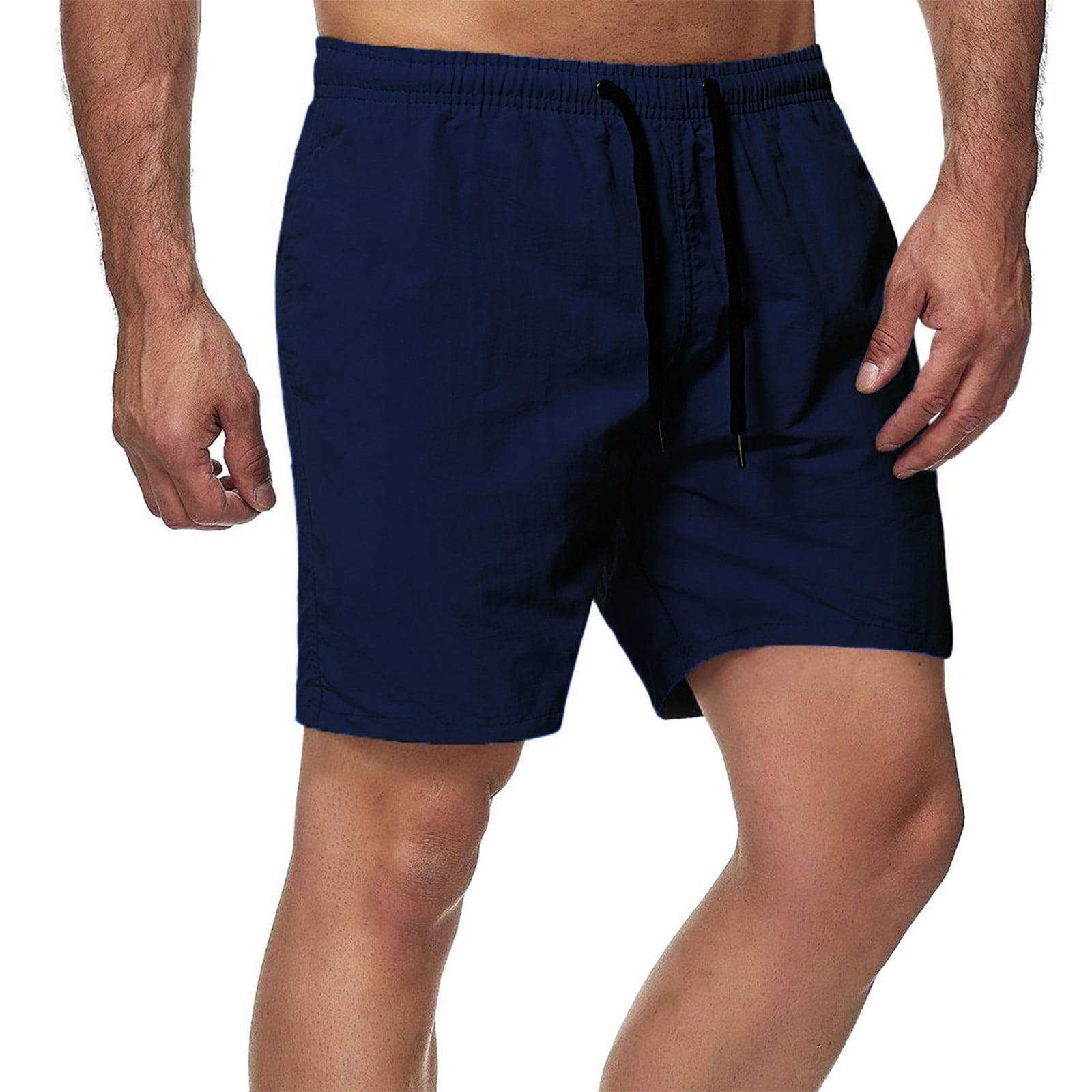 Free Country Men's Cargo Swim Trunks - Beach Surf Shorts - Adjustable Drawstring - Green Blue