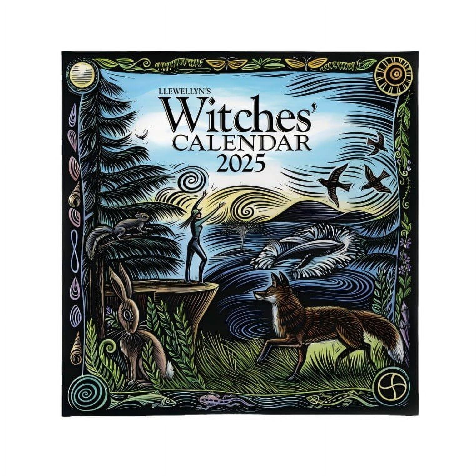GIUHUIZ 2025 Witch Calendar 2025 Calendar Almanac And Notepad Family