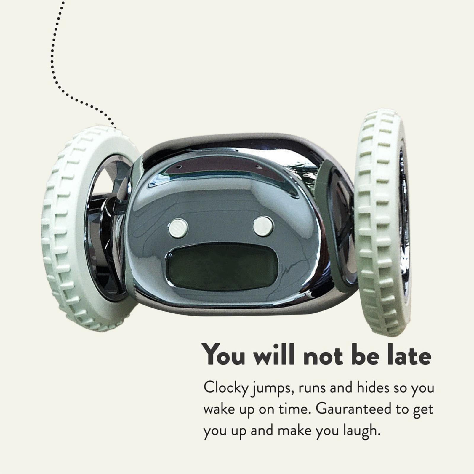 GIUHUIZ Alarm Clock On Wheels Extra Loud For Heavy Sleeper Adult Or Kid