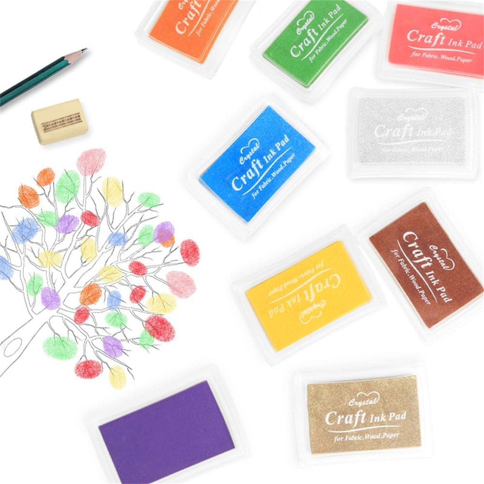 GIUHUIZ Bright Stamp Partner Ink Pad Craft Pigment For Paper Wood