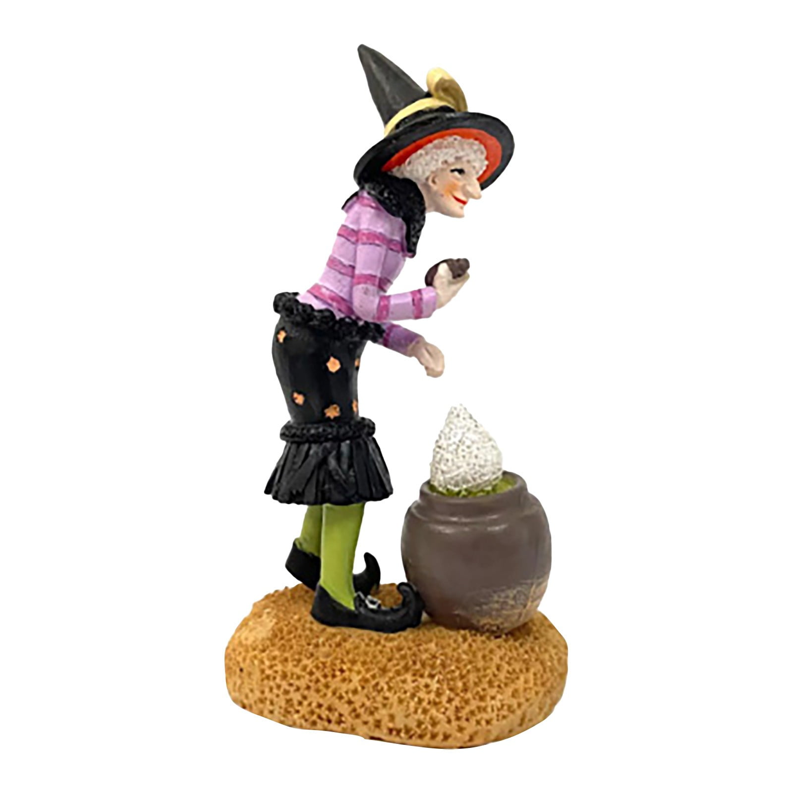 GIUHUIZ Figure Handmade Figure Halloween Witch Doll Bedroom Desktop
