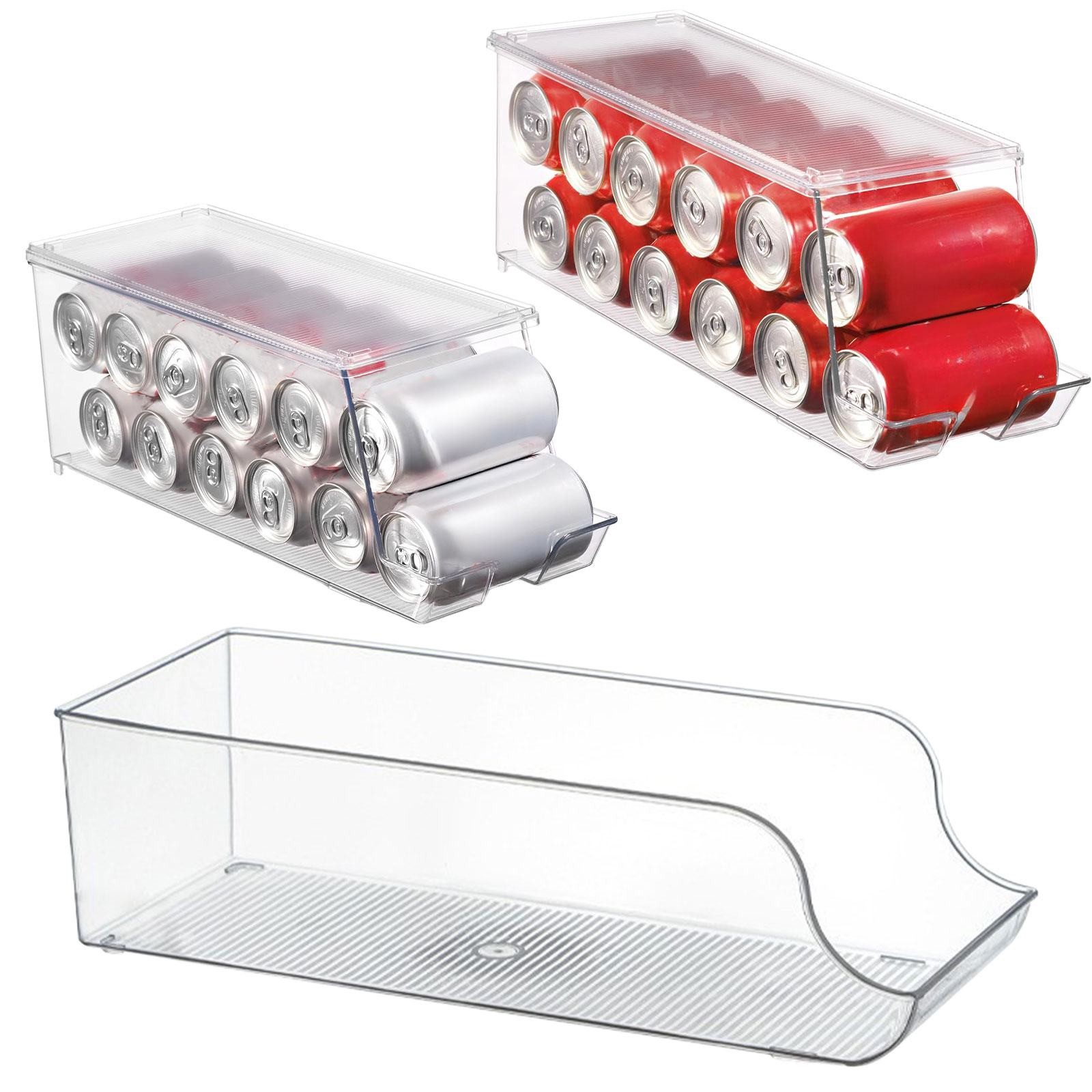 GIUHUIZ Stackable Refrigerator Organizer Can Dispenser Beverage Holder