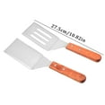 GIUHUIZ Stainless Steel Shovel Steak Cooking Spatula Three Sided Edge