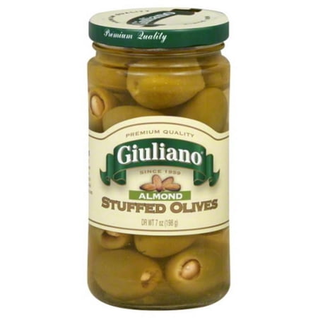 GIULIANO OLIVE STFD ALMOND-7 OZ -Pack of 6