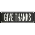 thumbnail image 1 of GIVE THANKS Shabby Chic Black Chalkboard Metal Sign 6x18 Decor 206180050010, 1 of 1