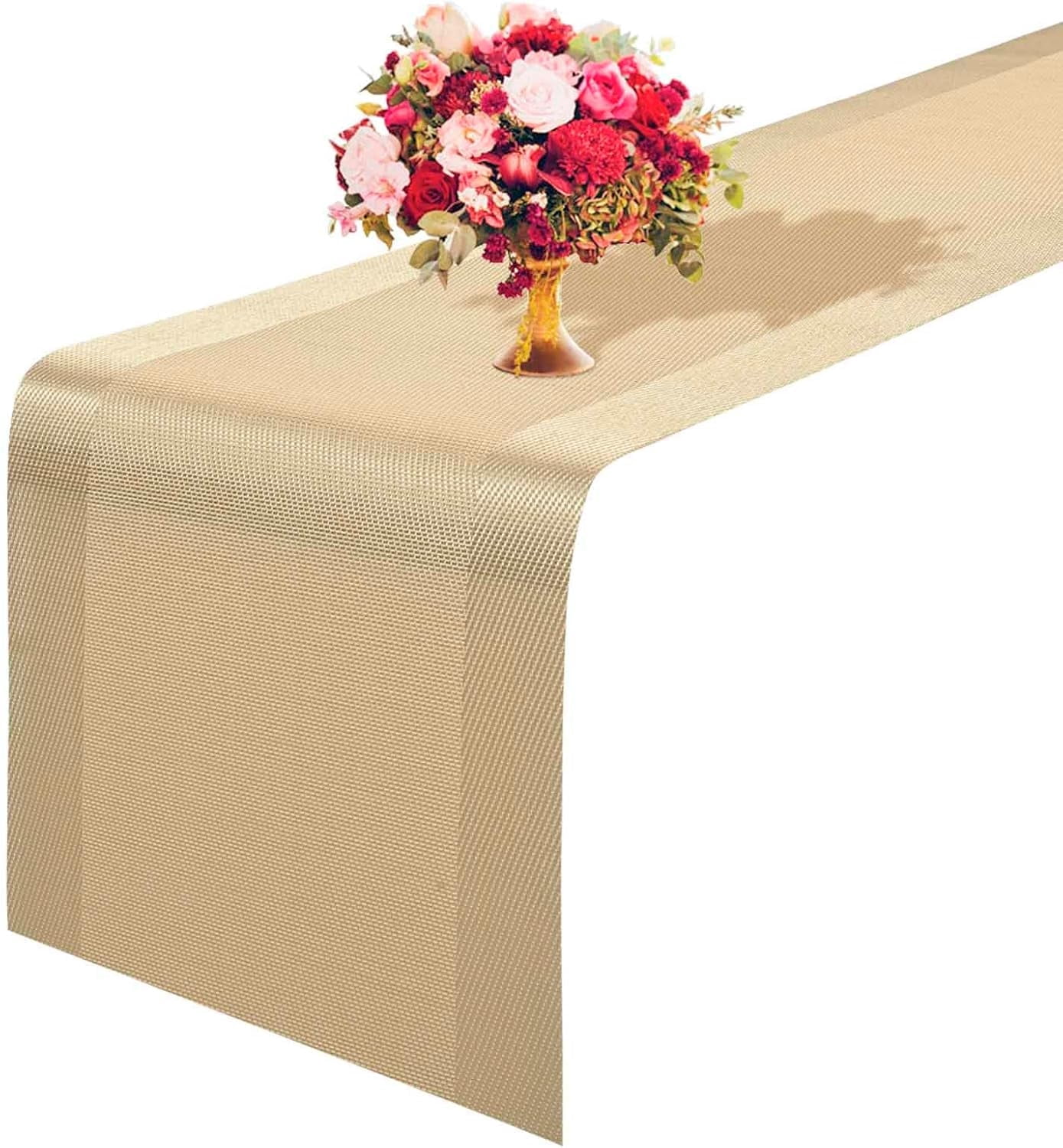 Pvc Runners GIVERARE Table Runner, 12x72in Heat-Resistant Woven Vinyl Long Tabletop ...