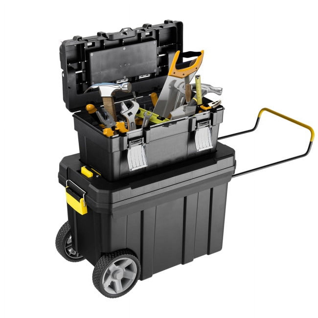 GIVIMO 2in1 Rolling Portable Tool Box Set ,Mobile Tool Chest Storage