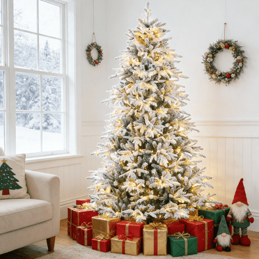 Tree Layout Png Costway 6Ft Pre-Lit Fiber Optic Artificial PVC Christmas Tree with LED ...