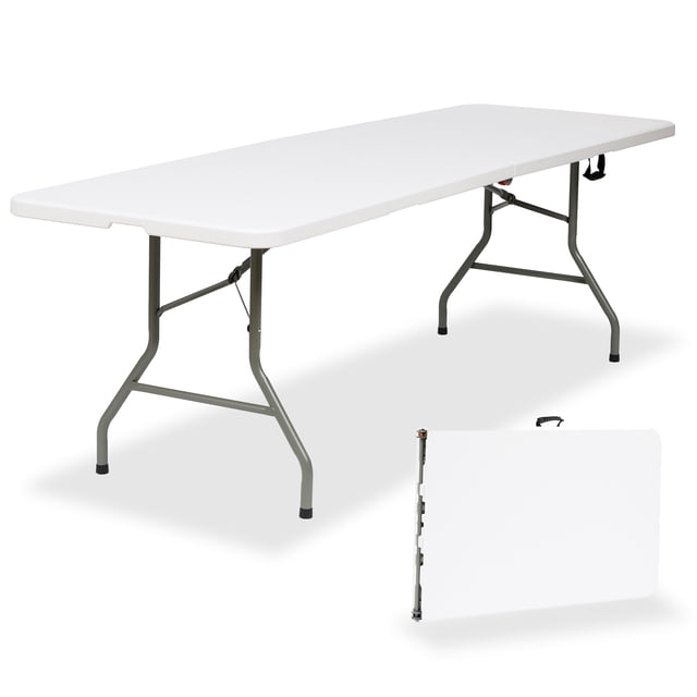 GIVIMO 8ft Foldable Banquet Table for Events, Home, Office, Outdoor ...