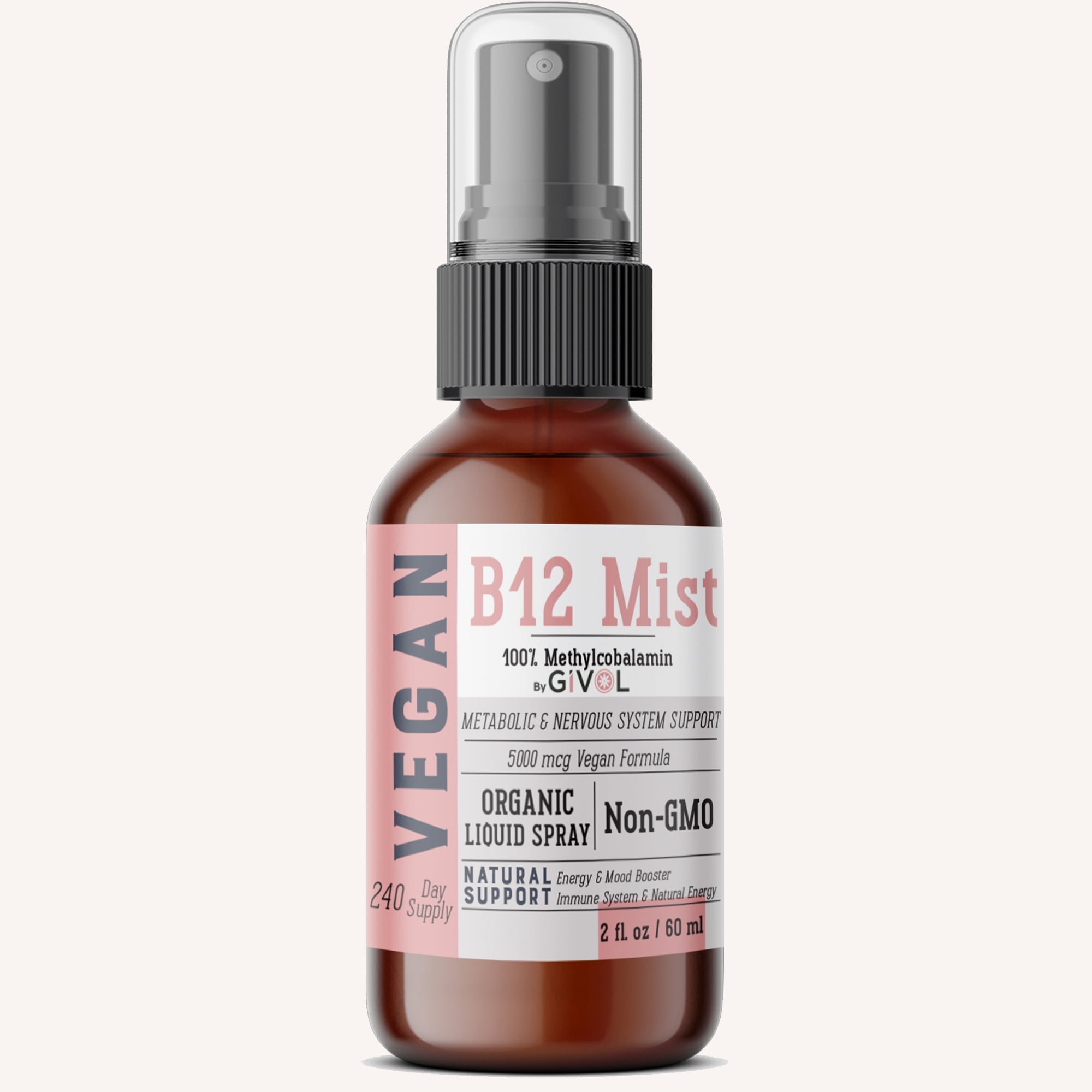 GIVOL Vegan Methylcobalamin- Vitamin B12 Liquid Mist 5,000mcg