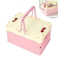 thumbnail image 1 of GIXUSIL 1 Pack Foldable Storage Box Pastel Pink Plastic Crates Multipurpose Collapsible Bins with lids Cute Organization Basket for Home Office Kitchen Picnic Camping 9.8×6.7 inch, 1 of 8