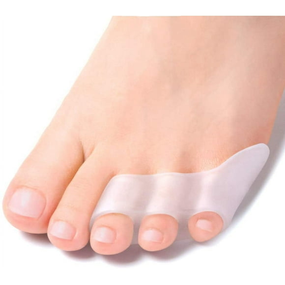 GIXUSIL 10 Pack Bunion Corrector Pinky Toe Separator, Soft Silicone Gel Little Pinky Toe Protectors Sleeve for Calluses, Blisters, Corns and Pain Relief from Friction, Fits Men and WomenTransparent