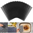 thumbnail image 1 of GIXUSIL 12 Pack Flexible Scrubbing Screen for Household Cleaning Toilet Ring Remover 11 x 4.5 inch Flexible Scouring Mesh Pad Abrasive Grit Cleaning Screen for Remove Carbon, Rust and Scale (Black), 1 of 7