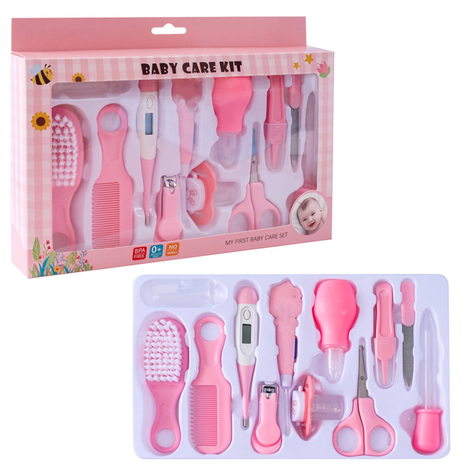 GIXUSIL 12 Pcs Baby Healthcare Grooming Kits, Newborn Baby Care ...