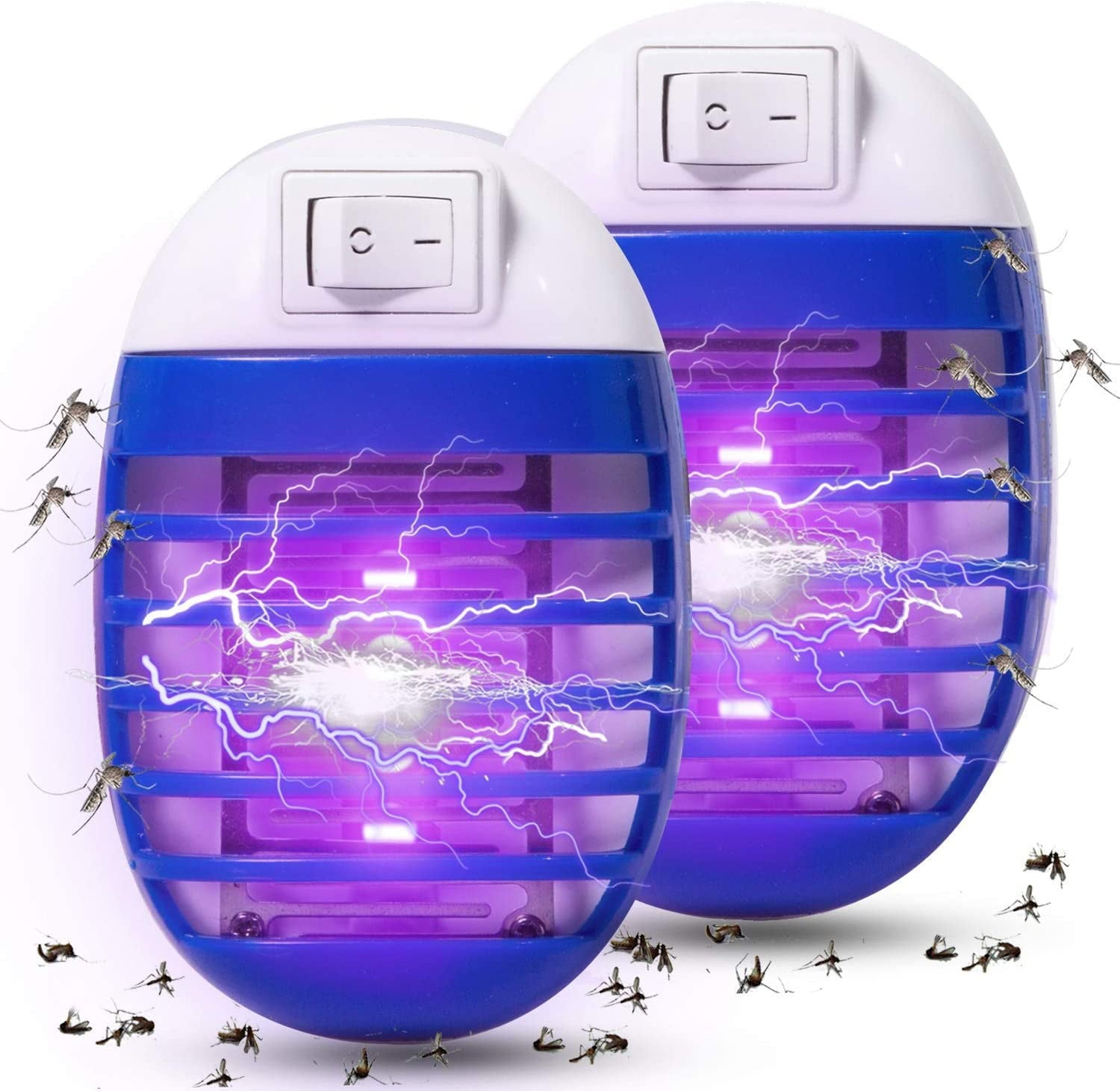GIXUSIL 2 Pack Electric Bug Zapper, Plug in Mosquito Killer with LED