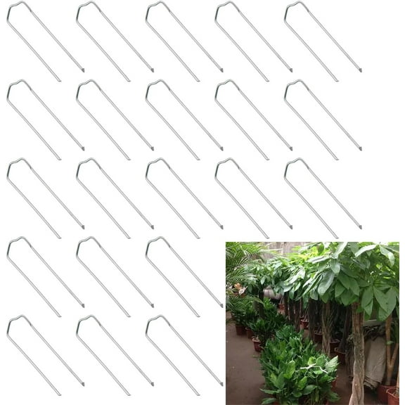 GIXUSIL 200 Pieces Stainless Steel Floral Pins, Greening Pins, U-Shape Climbing Floral Plants Needles for Craft, Foam, Straw Wreaths, Flower, Plant, Garden Arrangements - 1.7 in