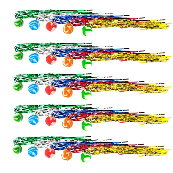 GIXUSIL 20Pcs Colorful Streamer Balls - Bulk Bouncy Rubber Balls - Comet Balls for Party Favors & Pinata Filler
