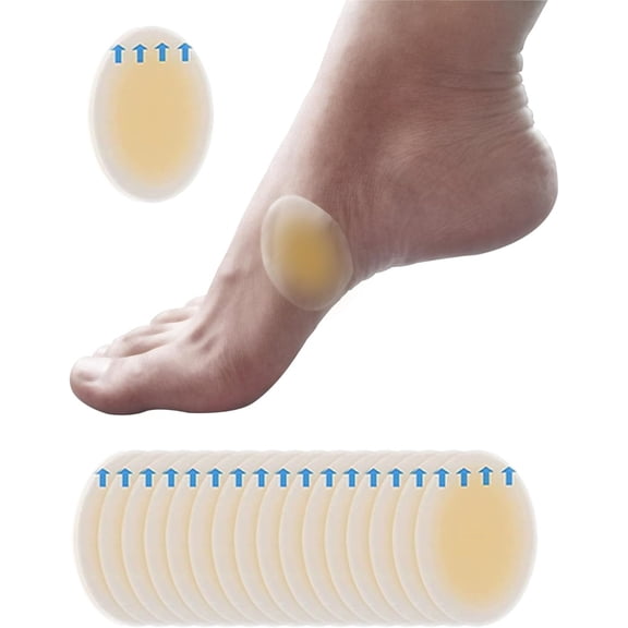 GIXUSIL 24 Packs Adhesive Heels Blister Cushioned Blister Bandages Prevention for Heels, Blister Gel Guard Hydrocolloid Pads for Guard Skin, Heel Protection Pad for Men and Women