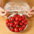 thumbnail image 1 of GIXUSIL 300pcs Fresh Keeping Bags Cling Film Food Preservation Cover Bags for Fruit Vegetable Meat, Universal Film Cover for Bowls Dishes Food Containers Prevent Dust & Insects, 1 of 7