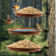 thumbnail image 1 of GIXUSIL 3Pcs Bird Trays Tree Mounted For Bird Feeder Bird Bath Bowl,Bird Feeder Tree Mounted Bird Feeding Tray Plastic Bird Seed Tray Water Bath Bowl For Outdoor Garden Decor,Brown, 1 of 7