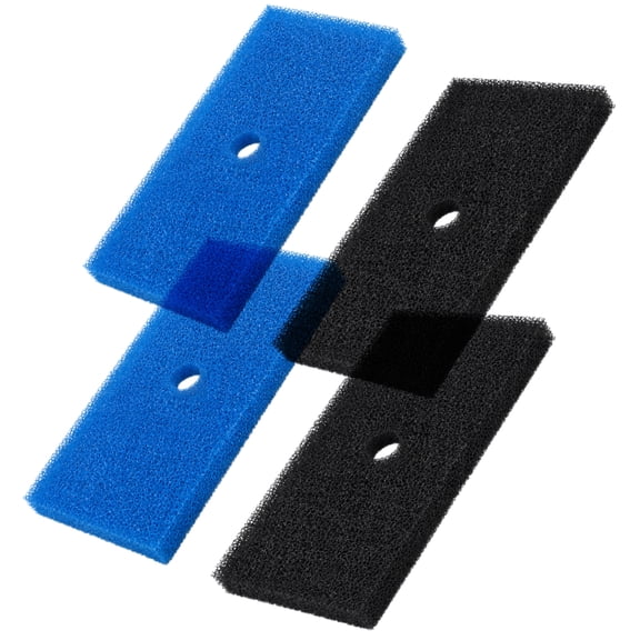 GIXUSIL 4-Pack Coarse and Fine Pre-Filter Pads Compatible with Pond Pump Pre-Filter Box, Replacement Filters Sponge, Blue and Black Sponge Filters Replacement for Water Aquarium