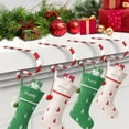 thumbnail image 1 of MODANU 4 Pcs Christmas Stocking Holder , Adjustable Xmas Stocking Fireplace Hangers, Metal Weighted Mantle Garland Clips Hook for Extra Thick, Large, Flat, Square, Brick, Wood Mantle, Red, 1 of 7