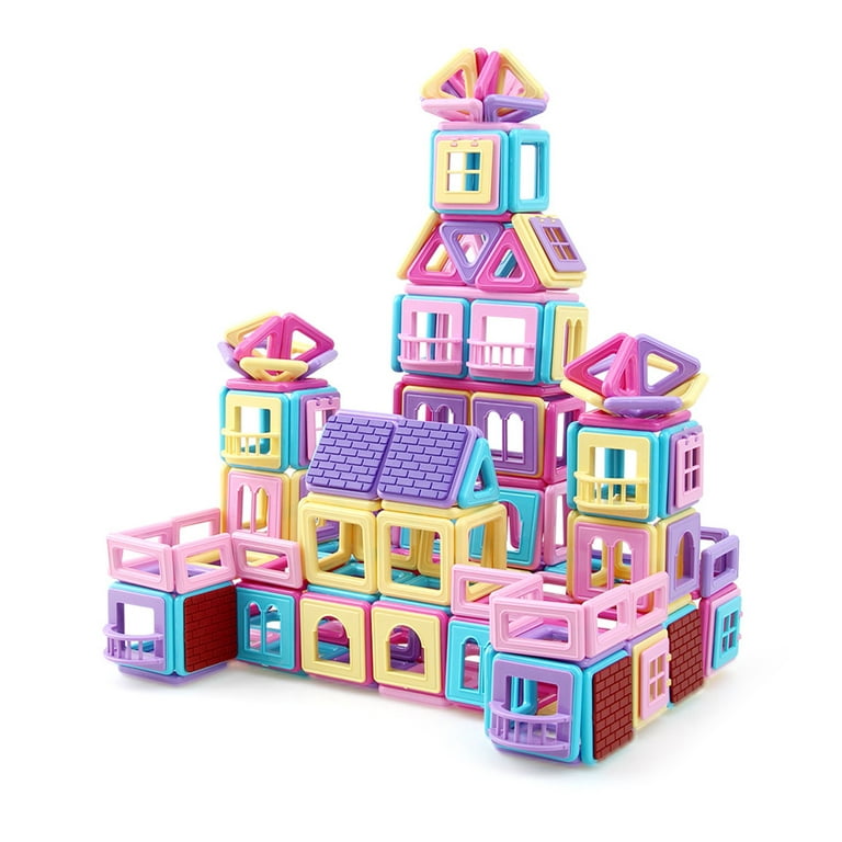 GIXUSIL 40 Pcs Magnetic Building Blocks Tiles Education