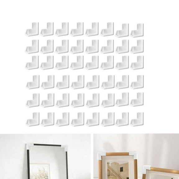 GIXUSIL 48Pcs Fragile Artwork Edge Protections,3.9x1.4In Durable White Cushioning Foam Sets,Moving Supplies Edge Shipping Packaging Protection