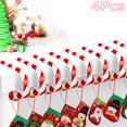 thumbnail image 1 of MODANU 4Pcs Christmas Stocking Mantle Holders, Lightweight Stocking Hangers Adjustable, Candy Cane Stocking Hooks, Non-Skid Stocking Holders for Christmas Fireplace Decoration (Red), 1 of 7
