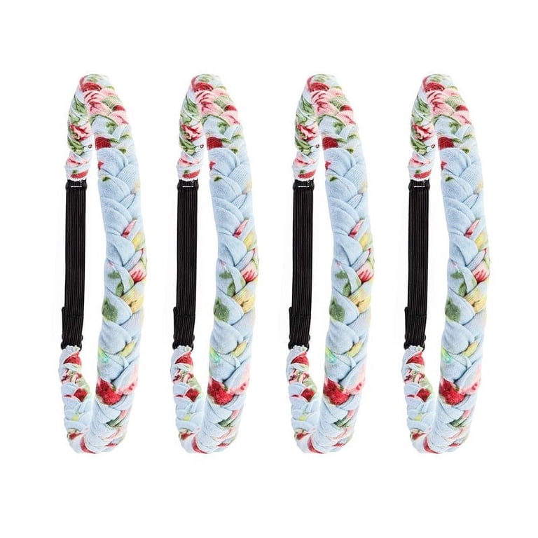 New 4pcs Flower Print Knot plus one white headband Amazon.com : KOVOLITU 4 Pack Bright Floral Printed Headbands  main image 4