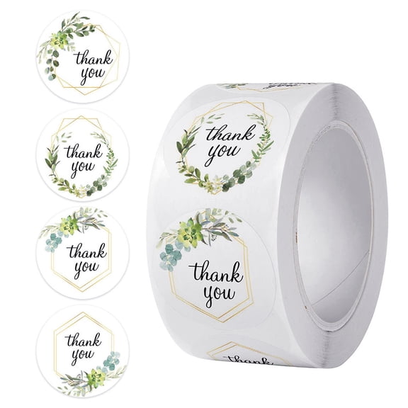 GIXUSIL 500Pcs Professional Thank You Labels, 1 innch Thank You Stickers, Envelope Seals for Small Business