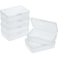 thumbnail image 1 of GIXUSIL 6 Pcs Small Plastic Storage Containers Box, Clear Plastic Containers with Lids, Transparent Organizers & Storage Box for Bead Nail DIY Crafts and Small Items (4.5x3.3x1.2 in), 1 of 7