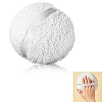GIXUSIL 6" Powder Puff, Body Powder Puff, Ultra Soft Washable Large Round Powder Puff, Large Velvet Dust Puff, Reusable Face Body Powder Applicator for Loose Mineral Powder (White)