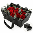 GIXUSIL 8 Pcs Black Kraft Paper Floral Gift Boxes, 9.85x6.5x4.33 ...
